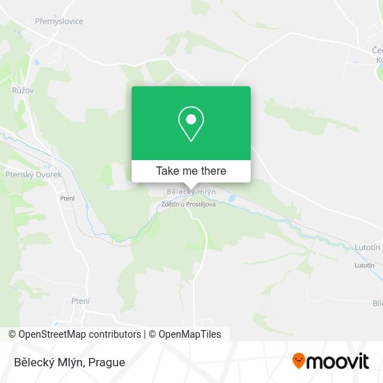 Bělecký Mlýn map