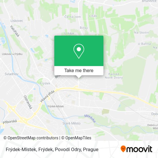 Frýdek-Místek, Frýdek, Povodí Odry map