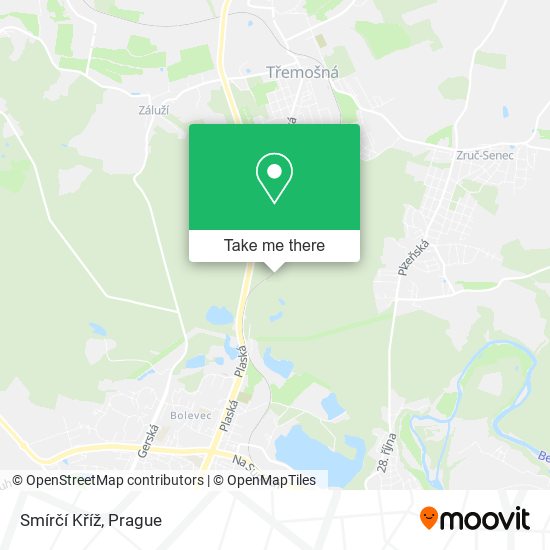 Smírčí Kříž map
