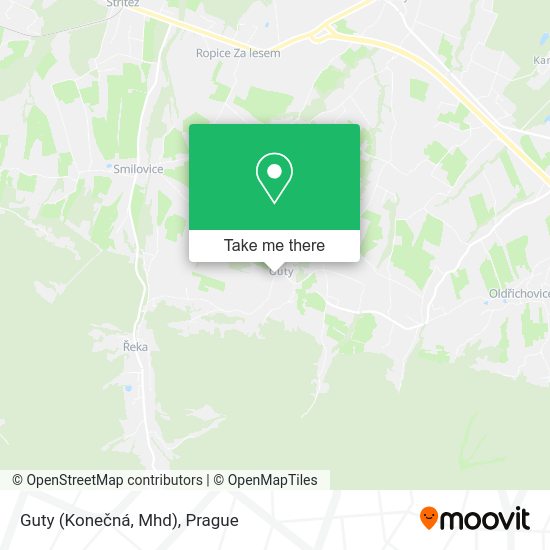 Guty (Konečná, Mhd) map