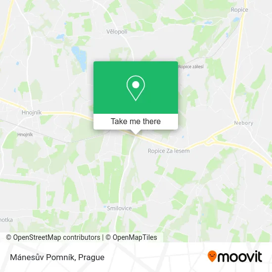 Карта Mánesův Pomník
