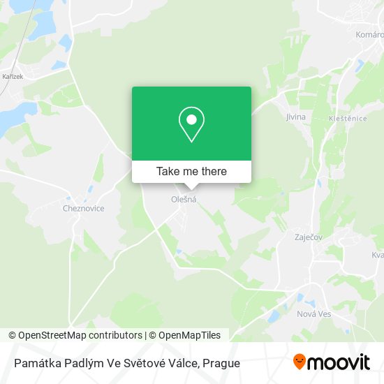 Památka Padlým Ve Světové Válce map