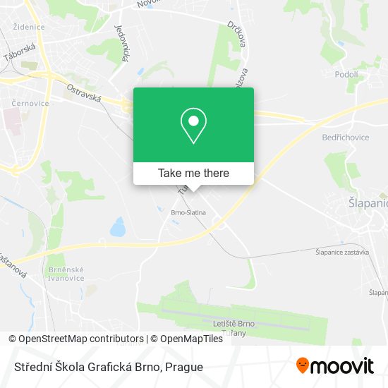 Střední Škola Grafická Brno map