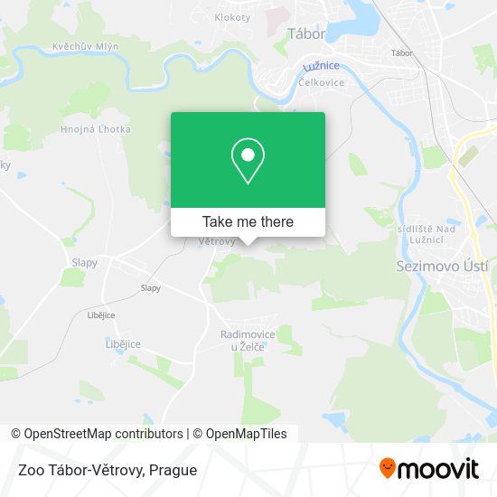 Zoo Tábor-Větrovy map
