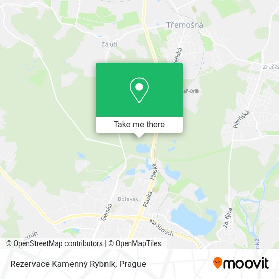 Rezervace Kamenný Rybník map
