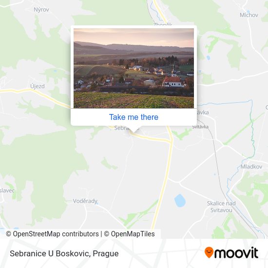 Карта Sebranice U Boskovic