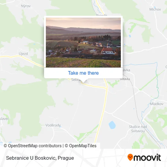 Карта Sebranice U Boskovic