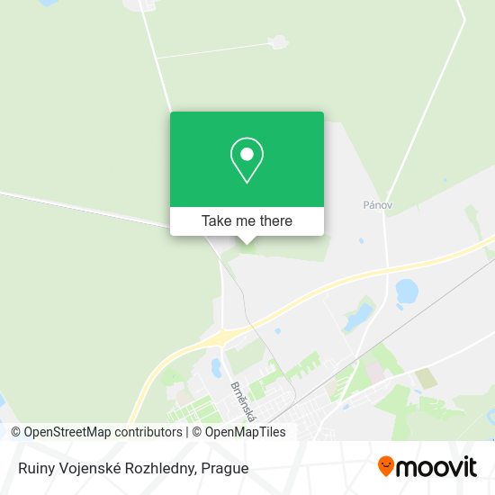 Ruiny Vojenské Rozhledny map