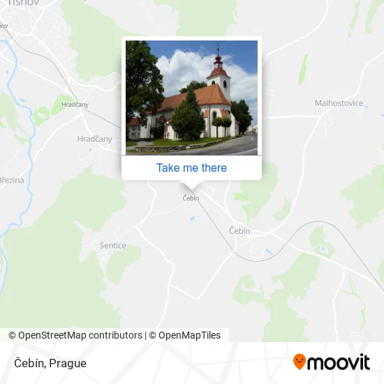 Карта Čebín