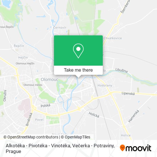 Alkotéka - Pivotéka - Vinotéka, Večerka - Potraviny map