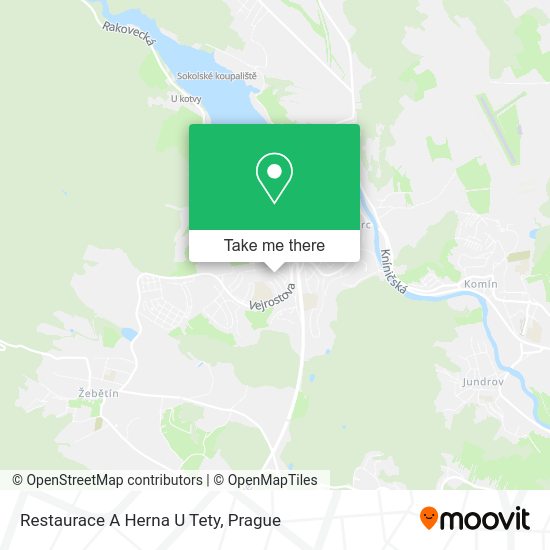 Карта Restaurace A Herna U Tety