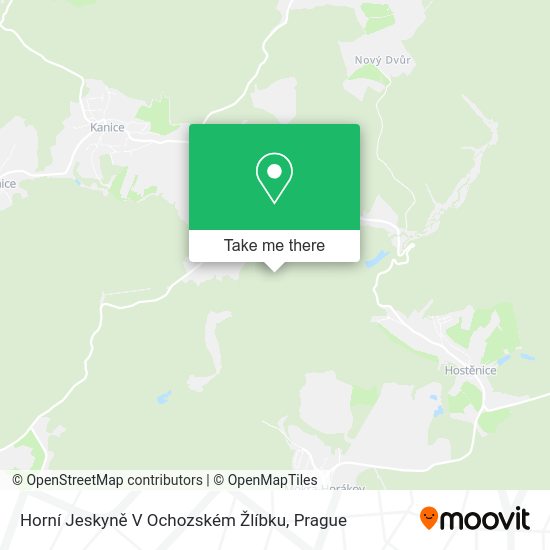 Horní Jeskyně V Ochozském Žlíbku map