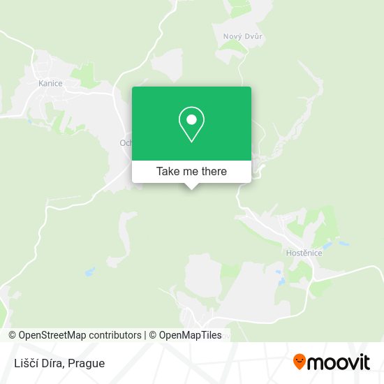 Liščí Díra map