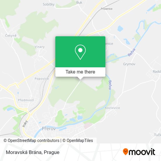 Moravská Brána map