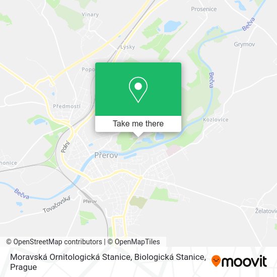 Карта Moravská Ornitologická Stanice, Biologická Stanice
