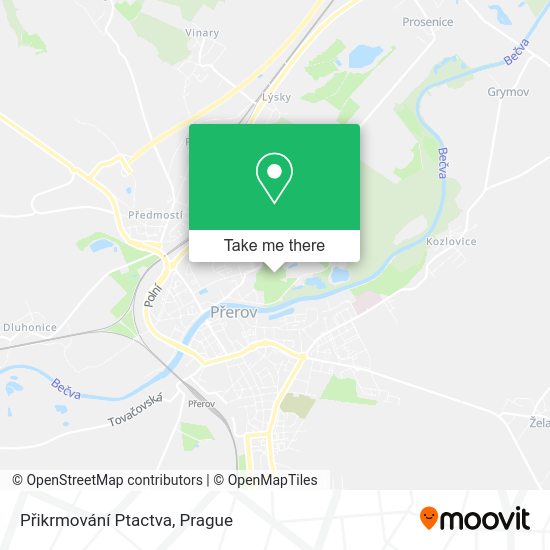 Přikrmování Ptactva map