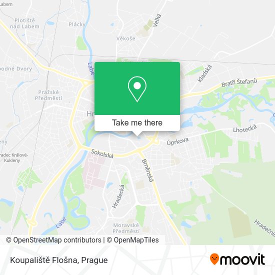 Koupaliště Flošna map