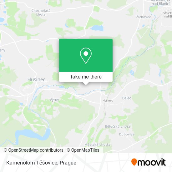 Kamenolom Těšovice map