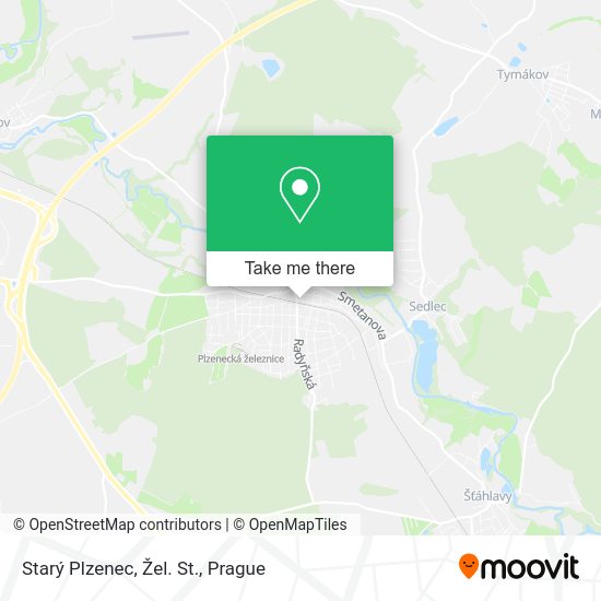Starý Plzenec, Žel. St. map