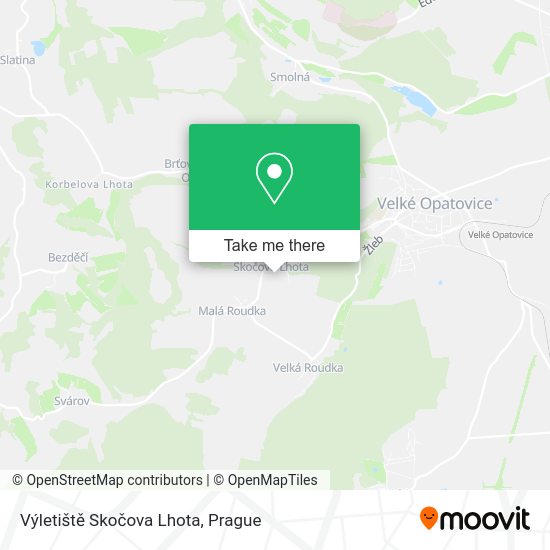 Výletiště Skočova Lhota map