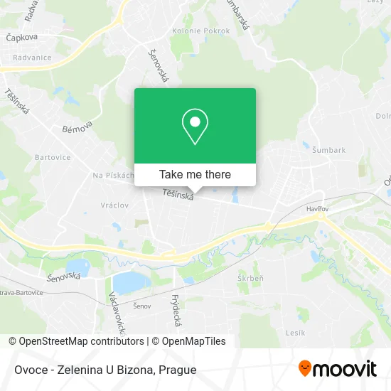 Карта Ovoce - Zelenina U Bizona