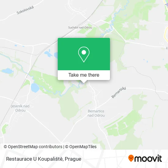 Карта Restaurace U Koupaliště