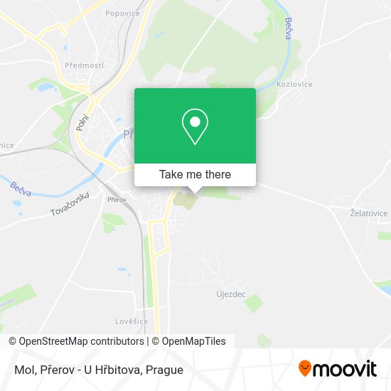 Mol, Přerov - U Hřbitova map