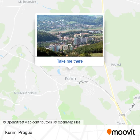 Карта Kuřim