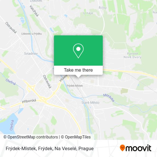 Frýdek-Místek, Frýdek, Na Veselé map