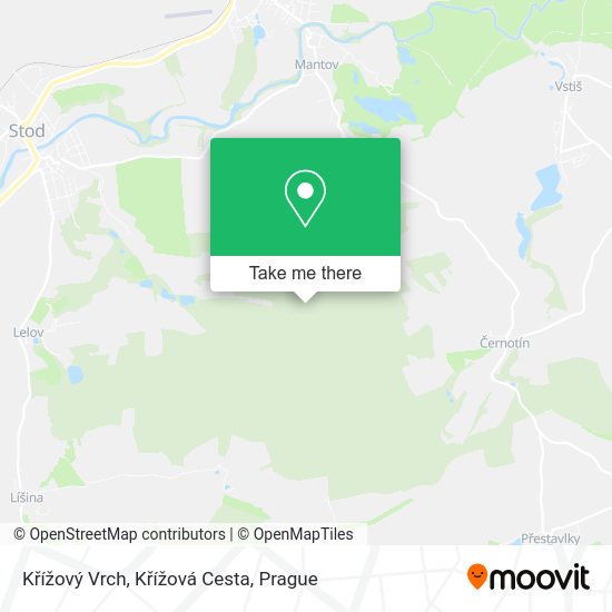 Křížový Vrch, Křížová Cesta map