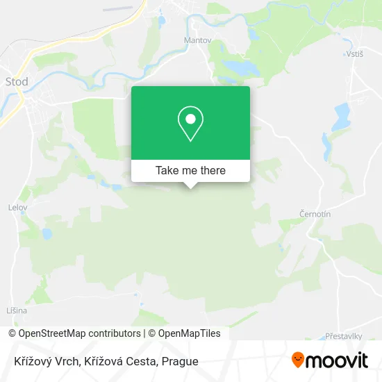 Křížový Vrch, Křížová Cesta map