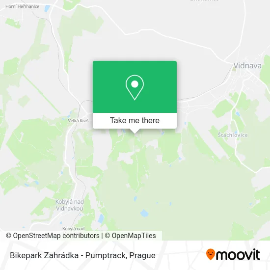 Карта Bikepark Zahrádka - Pumptrack