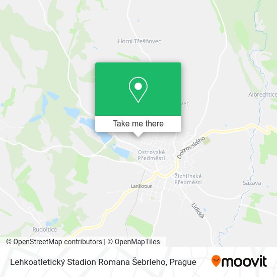 Lehkoatletický Stadion Romana Šebrleho map