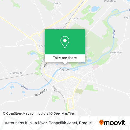 Veterinární Klinika Mvdr. Pospíšilík Josef map