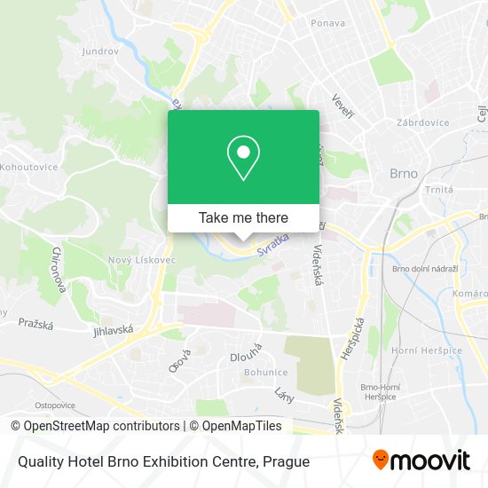 Quality Hotel Brno Exhibition Centre map