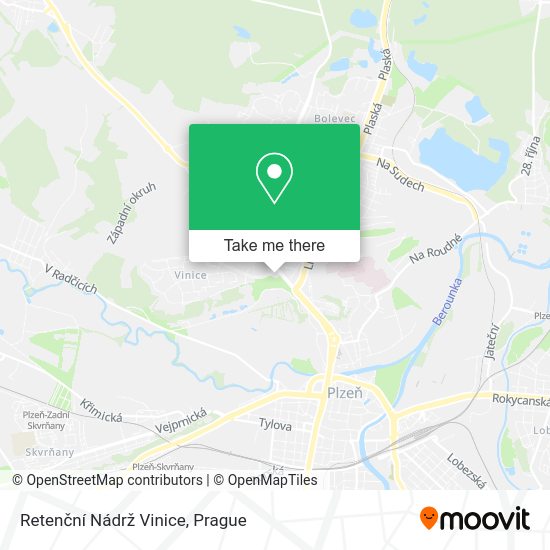 Retenční Nádrž Vinice map