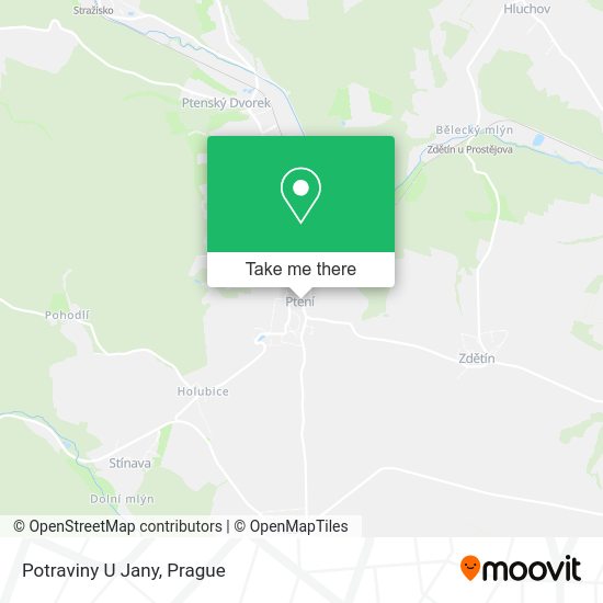 Карта Potraviny U Jany