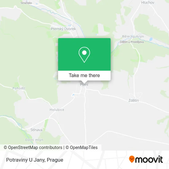 Карта Potraviny U Jany