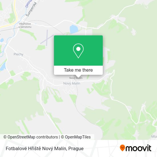 Fotbalové Hřiště Nový Malín map