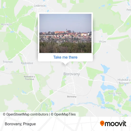 Карта Borovany