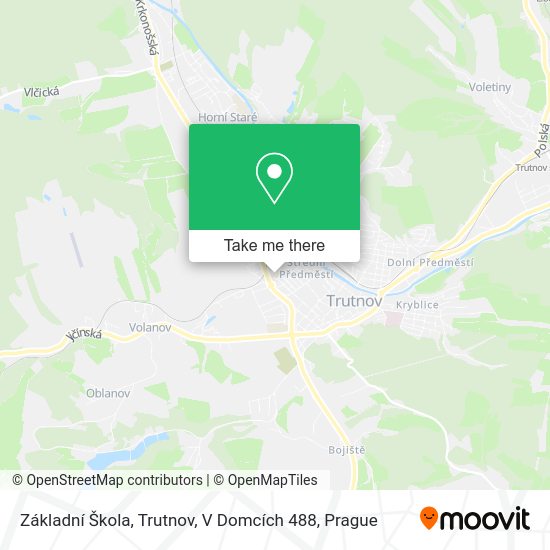 Základní Škola, Trutnov, V Domcích 488 map