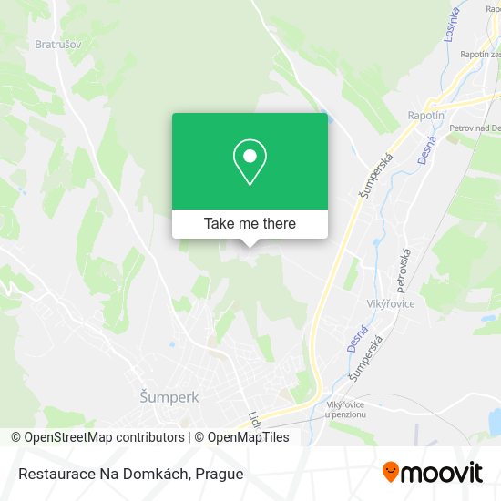 Restaurace Na Domkách map