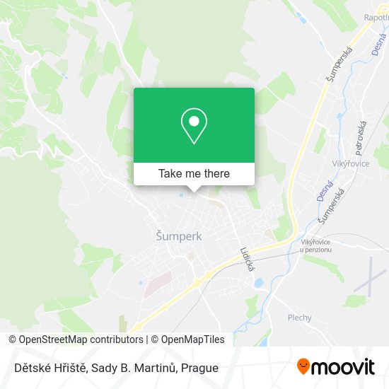 Dětské Hřiště, Sady B. Martinů map