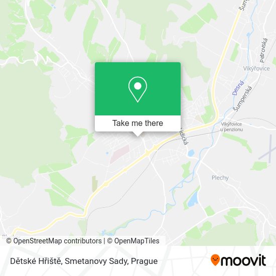 Dětské Hřiště, Smetanovy Sady map