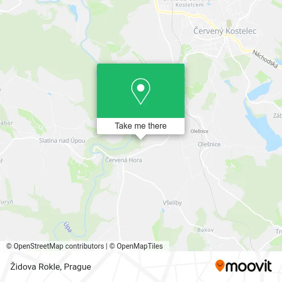 Карта Židova Rokle