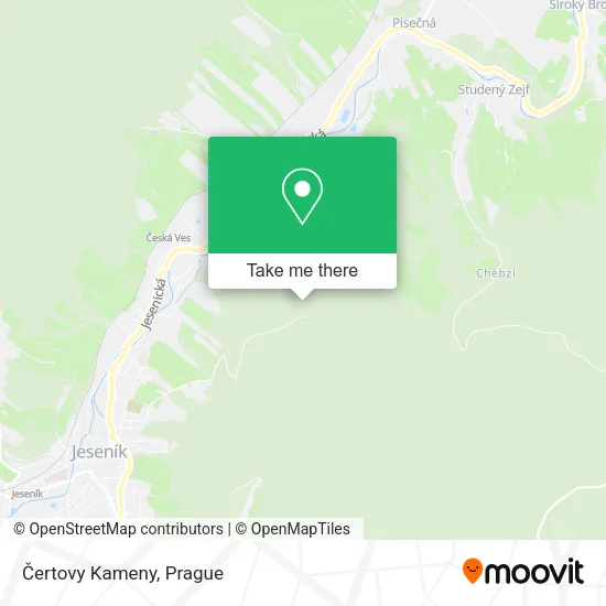 Карта Čertovy Kameny
