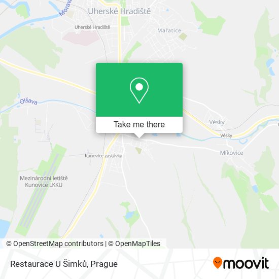 Restaurace U Šimků map
