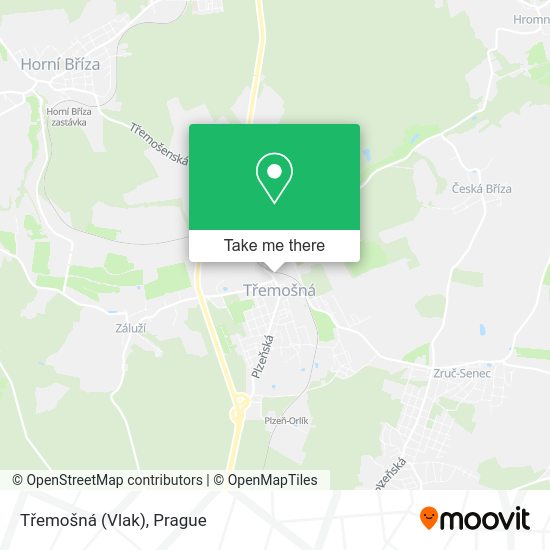 Třemošná (Vlak) map