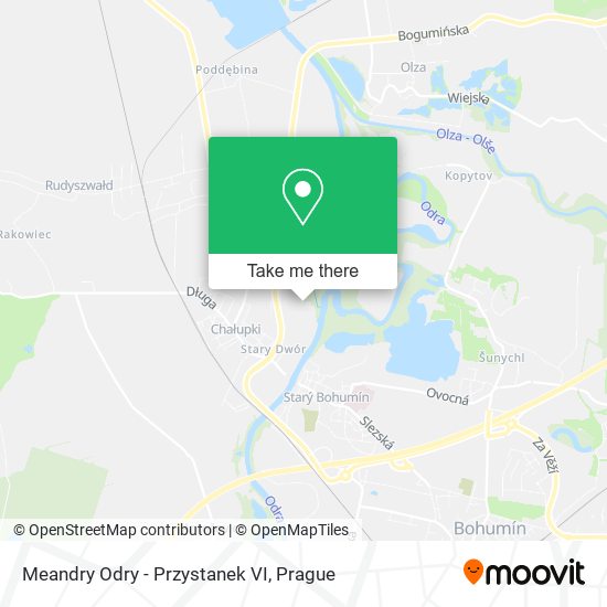 Meandry Odry - Przystanek VI map