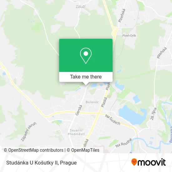 Карта Studánka U Košutky II